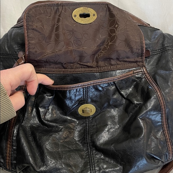 Fossil |Heritage |"Long Live Vintage"|Two-Tone | Leather |Crossbody/Shoulder Bag - Picture 9 of 16